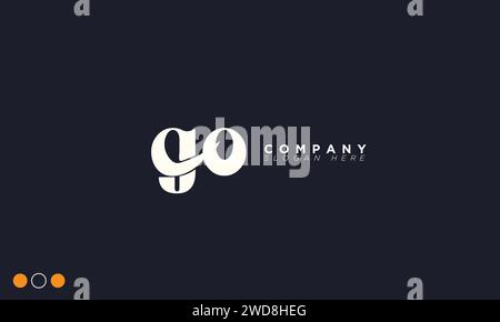 GO Alphabet letters Initials Monogram logo Stock Vector