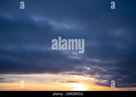 Low angle view to sky with clouds Stock Photo