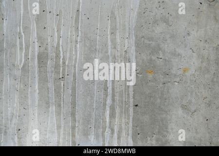 Detail of moisture stains on exposed concrete wall Stock Photo