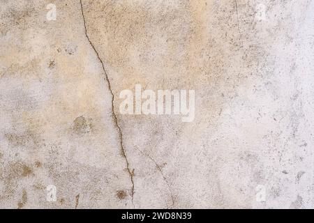 Detail of old cracked lime-washed wall Stock Photo