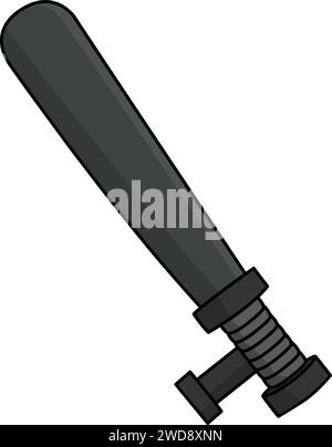 Police Baton Cartoon Colored Clipart Illustration Stock Vector Image ...