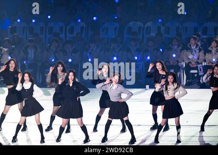 Gangwon Province, South Korea. 19th Jan, 2024. Artists perform during the opening ceremony of the 2024 Gangwon Winter Youth Olympic Games in Gangneung of Gangwon Province, South Korea, Jan. 19, 2024. Credit: Zhu Wei/Xinhua/Alamy Live News Stock Photo