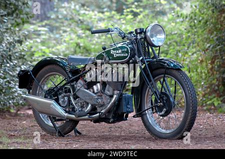 1930 Royal Enfield Model K 976cc classic British motorcycle Stock Photo