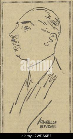 1927-07-06, El Liberal, Juan Ignacio Luca de Tena (cropped). Stock Photo