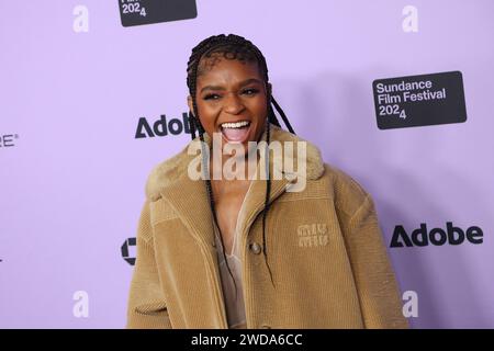Utah. 18th Jan, 2024. Dominique Thorne at Film Festival Premiere Screening for FREAKY TALES Premiere at the 2024 Sundance Film Festival Eccles Theater, Park City, Utah, January 18, 2024. Credit: JA/Everett Collection/Alamy Live News Stock Photo