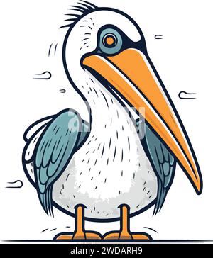 pelican bird icon doodle illustration Stock Vector Image & Art - Alamy