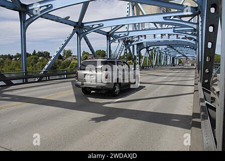 LEWISTON/IDAHO STATE/USA-Blue  Snake river bridge        19 2014  (Photo by Francis  Dean/Deanpictures) Stock Photo