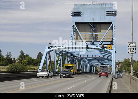 LEWISTON/IDAHO STATE/USA-Blue Snake river bridge 19 2014 Stock Photo