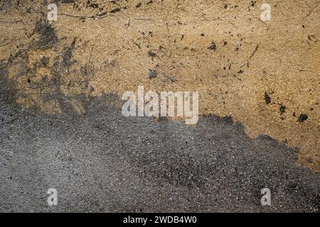 Detail of cement render plaster coating texture on old wall, grunge background Stock Photo