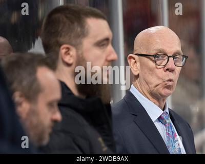 # Duesseldorfer EG vs. Nuernberg Ice Tigers, Eishockey, Penny DEL, 39. Spieltag, Saison 2023/2024, 19.01.2024 Foto: Eibner-Pressefoto/Thomas Haesler Stock Photo