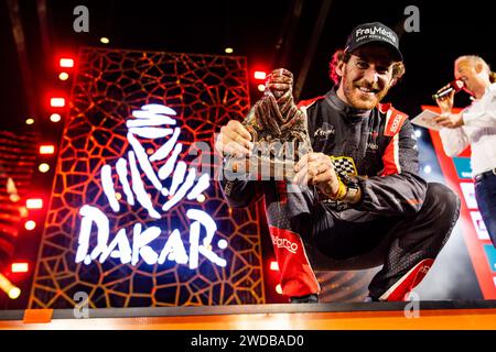 Yanbu, Arabie Saoudite. 19th Jan, 2024. DE SOULTRAIT Xavier (fra), Sébastien Loeb Racing - Bardahl Team, Polaris RZR Pro R, FIA SSV, portrait during the Final Podium of the Dakar 2024 on January 19, 2024 in Yanbu, Saudi Arabia - Photo Julien Delfosse/DPPI Credit: DPPI Media/Alamy Live News Stock Photo