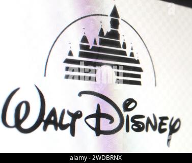 Dublin, Ireland - February 13th 2024: A photo of the Walt Disney logo on a computer screen. Stock Photo