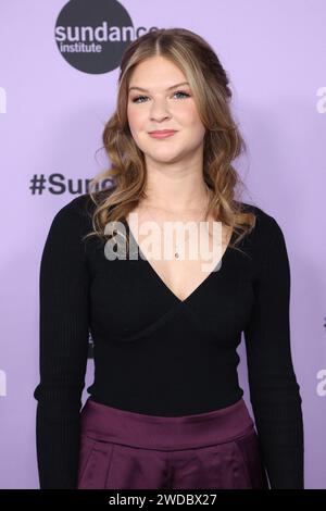 Utah. 18th Jan, 2024. Faith Glasgow at arrivals for GIRLS STATE Premiere at the 2024 Sundance Film Festival, Eccles Theater, Park City, Utah, January 18, 2024. Credit: JA/Everett Collection/Alamy Live News Stock Photo