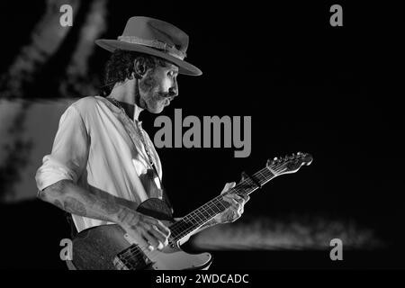 The singer Leiva performs during a concert at the WiZink Center, on 19 December, 2023 in Madrid, Spain. Featuring: Leiva Where: Madrid, Spain When: 19 Dec 2023 Credit: Oscar Gonzalez/WENN Stock Photo