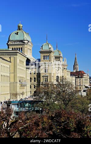 Parliament building, Federal Palace, capital Bern, Canton Bern, Switzerland Stock Photo