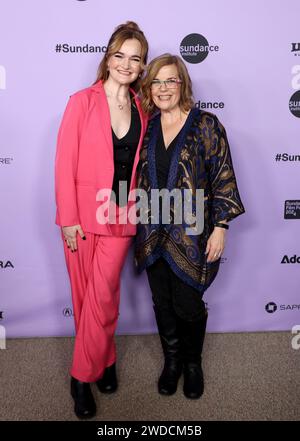Park City, USA. 18th Jan, 2024. Maddie Rowan and mother arriving to the “Girls State” premiere during the 2024 Sundance Film Festival held at the Eccles Center Theatre on January 18, 2024 in Park City, Utah. © JPA/AFF-USA.com Credit: AFF/Alamy Live News Stock Photo