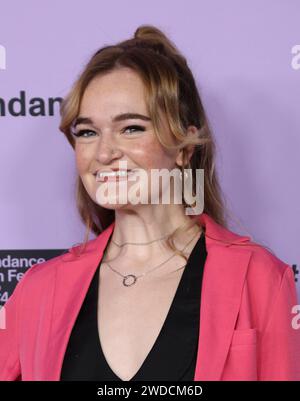 Park City, USA. 18th Jan, 2024. Maddie Rowan arriving to the “Girls State” premiere during the 2024 Sundance Film Festival held at the Eccles Center Theatre on January 18, 2024 in Park City, Utah. © JPA/AFF-USA.com Credit: AFF/Alamy Live News Stock Photo