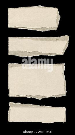 Collection of various pieces of note paper on black background Stock Photo