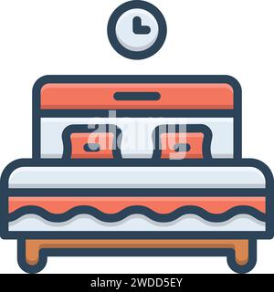 Icon for bed,bedstead Stock Vector
