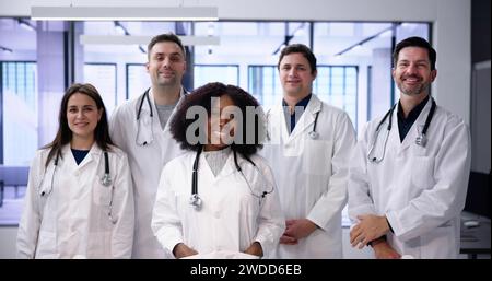 Diverse Group Of Doctors And Medical Nurses Stock Photo