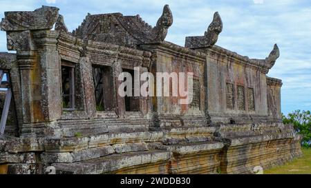 Gopura 3 at Preah Vihear in Cambodia, an ancient Hindu Temple built on the top of the mountain. Stock Photo