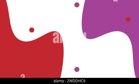 Abstract pop art background with wave patterns and twisting dots. Vector pattern. Color wave template and presentation design 90s 80s Stock Vector