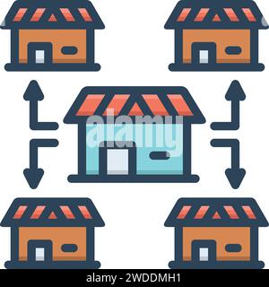 Icon for franchising Stock Vector