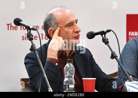 London, UK. 20 January 2023. Armando Iannucci speaking at the 2024 Fabian Society New Year Conference, at Guildhall in London. Photo credit should read: Matt Crossick/Empics/Alamy Live News Stock Photo