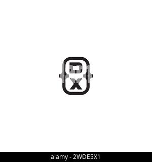 DX line bold concept in high quality professional design that will print well across any print media Stock Vector