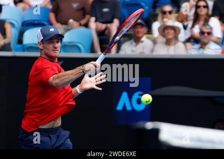 Melbourne Park, Melbourne, Victoria, Australia. 20th Jan, 2024. Australian Open Tennis Championship Day 7; Tommy Paul (USA)in action during the round three singles match against Miomir Kecmanovic (SRB) Credit: Action Plus Sports/Alamy Live News Stock Photo