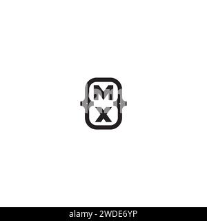 MX line bold concept in high quality professional design that will print well across any print media Stock Vector