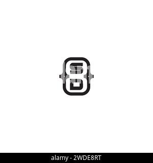 SD line bold concept in high quality professional design that will print well across any print media Stock Vector