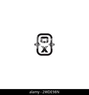 OX line bold concept in high quality professional design that will print well across any print media Stock Vector