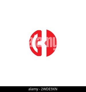 B Call Phone Logo. Letter B Phone logo Stock Vector