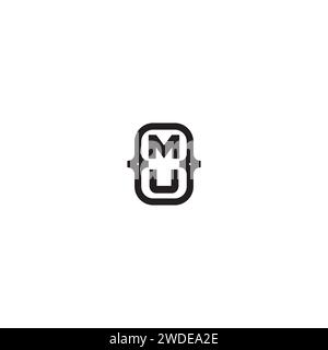 MU line bold concept in high quality professional design that will print well across any print media Stock Vector