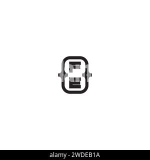 FE line bold concept in high quality professional design that will print well across any print media Stock Vector