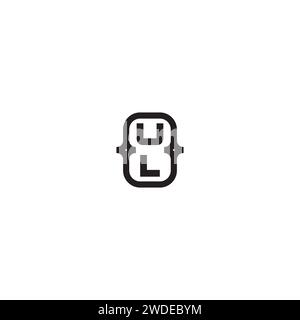 UL line bold concept in high quality professional design that will print well across any print media Stock Vector
