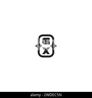 GX line bold concept in high quality professional design that will print well across any print media Stock Vector