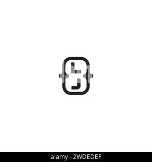 LJ line bold concept in high quality professional design that will print well across any print media Stock Vector