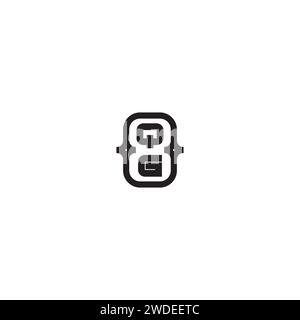 QG line bold concept in high quality professional design that will print well across any print media Stock Vector