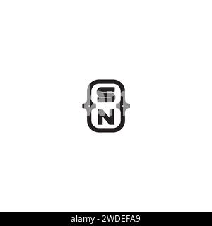 SN line bold concept in high quality professional design that will print well across any print media Stock Vector