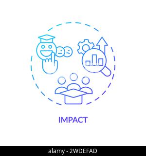 Thin line simple gradient impact icon concept Stock Vector
