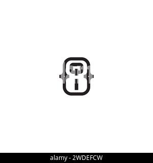 QI line bold concept in high quality professional design that will print well across any print media Stock Vector