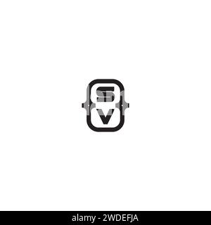 SV line bold concept in high quality professional design that will print well across any print media Stock Vector