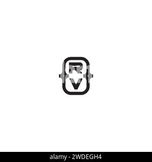 RV line bold concept in high quality professional design that will print well across any print media Stock Vector