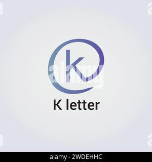 K Letter Icon Design Single Isolated Logo Design Brand Corporate Identity Various Colors Editable Template Vector Monogram Emblem Illustration Stock Vector