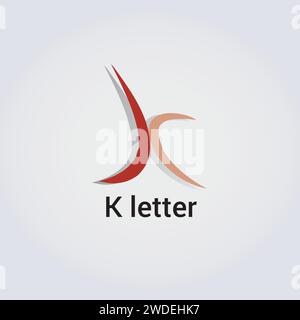 K Letter Icon Design Single Isolated Logo Design Brand Corporate Identity Various Colors Editable Template Vector Monogram Emblem Illustration Stock Vector