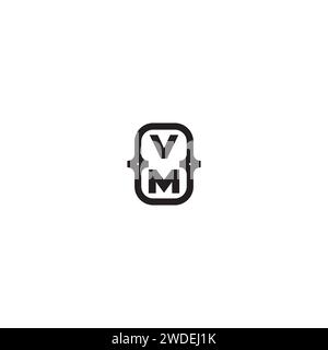 VM line bold concept in high quality professional design that will print well across any print media Stock Vector