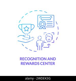 Thin line gradient recognition and rewards center concept Stock Vector