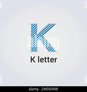 K Letter Icon Design Single Isolated Logo Design Brand Corporate Identity Various Colors Editable Template Vector Monogram Emblem Illustration Stock Vector